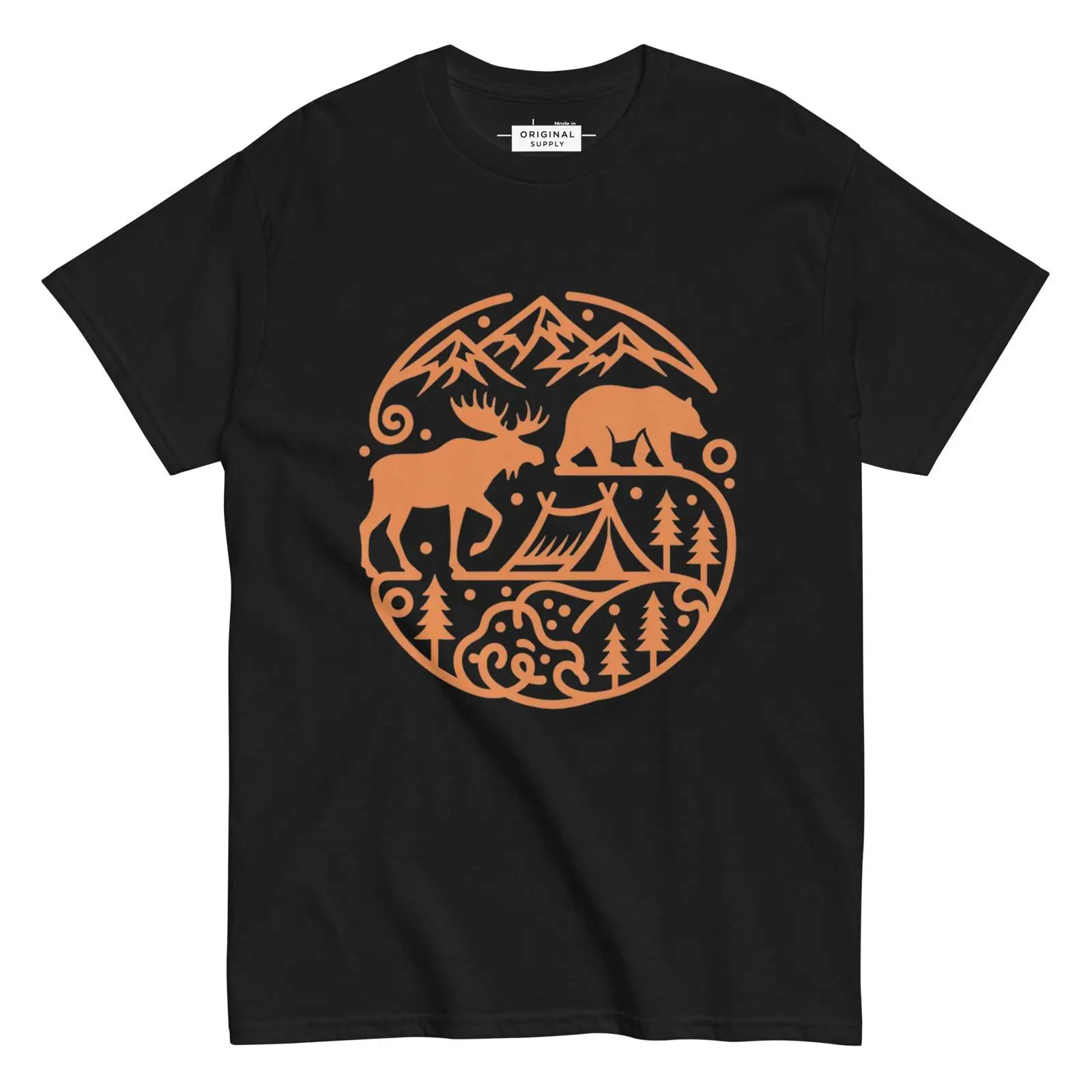 Outdoor Adventure Ideas - T-shirt Outdoor Stile Vintage con Stampa