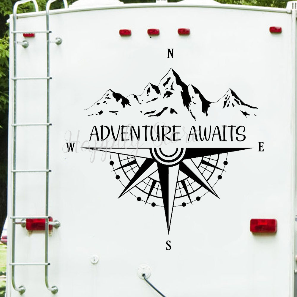 Outdoor Adventure Ideas - Adesivi per Camper avventura attende decalcomania