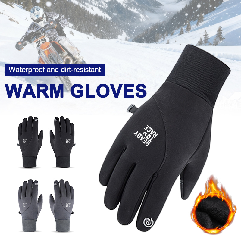 Outdoor Adventure Races - Guanti da Moto Caldi per Esterni
