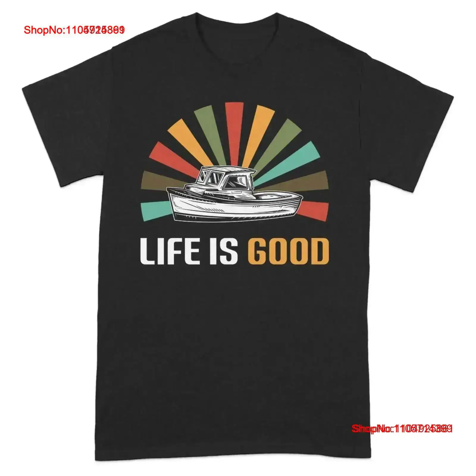 Outdoor Adventure Ideas - T-shirt da Pesca Retro Sunburst per