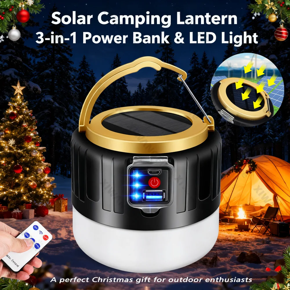Outdoor Adventure Ideas - Lanterna da campeggio solare all-in-1 con