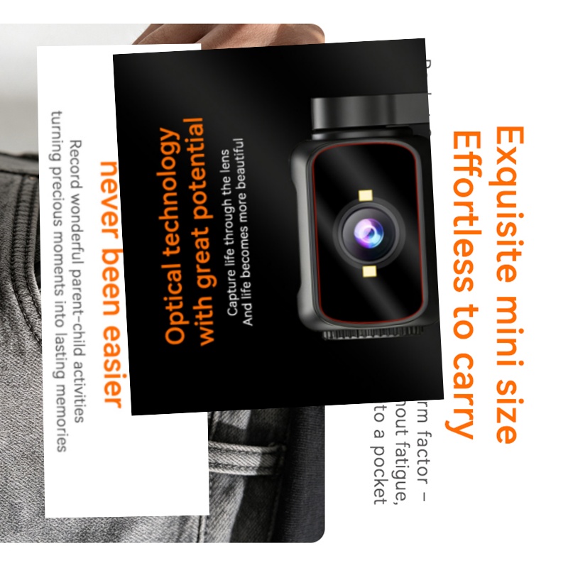 Outdoor Adventure Series - Videocamera d'azione portatile con schermo rotante,