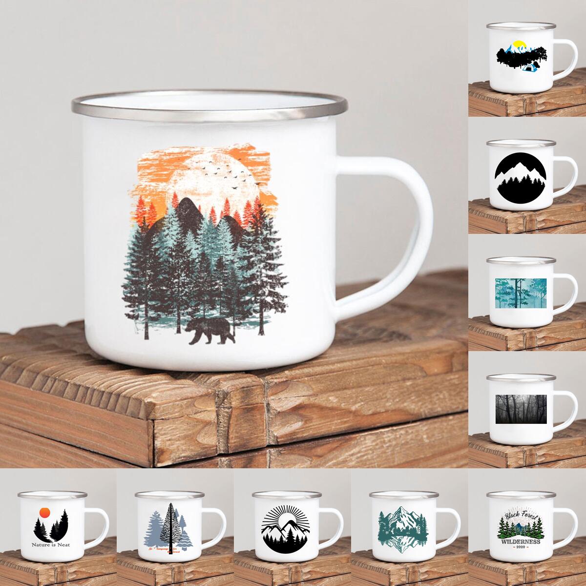 Outdoor Adventure Ideas - Tazza da caffè smaltata Forest Camp