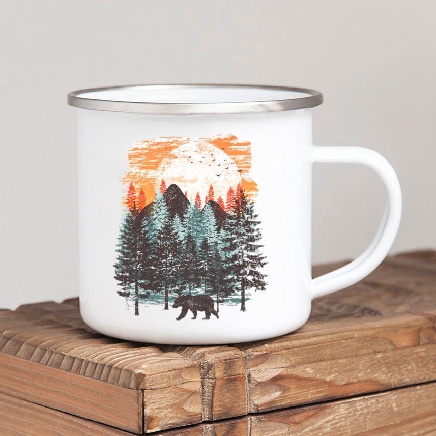 Tazza da caffè smaltata Forest - Outdoor Adventure Ideas recensione e prezzo
